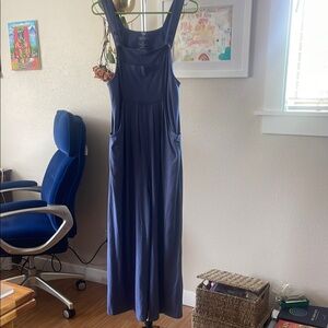 Blue Sleeveless Jumpsuit